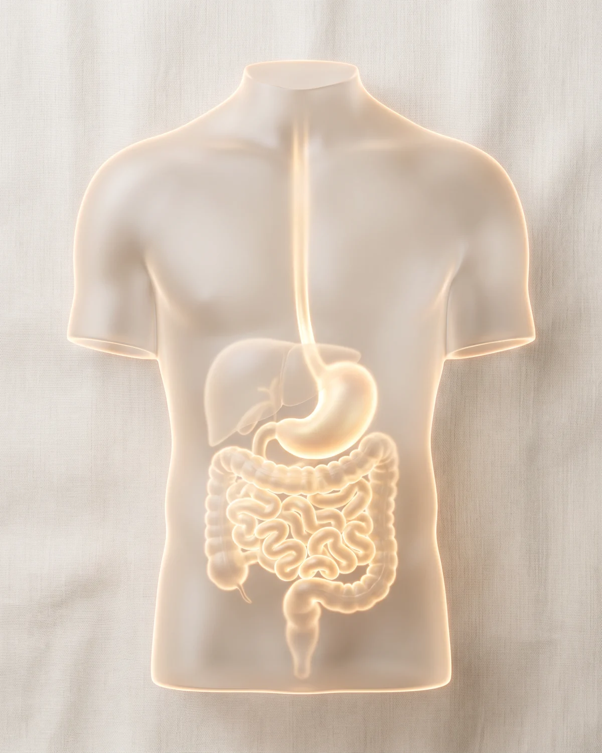 Illustration of the human digestive system