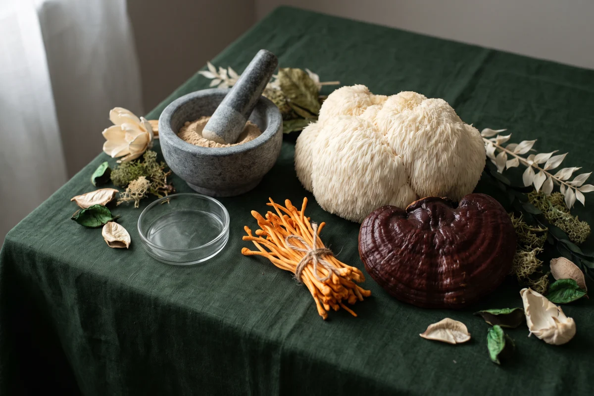 Editorial illustration for What to Look for in a Mushroom Supplement