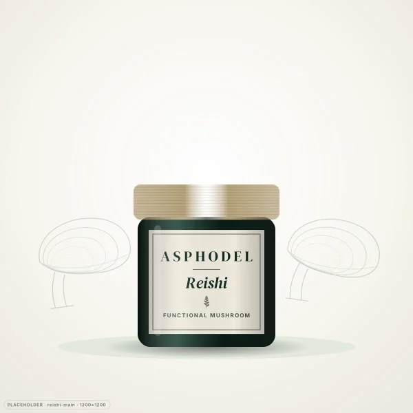 ASPHODEL Reishi, reishi supplement, front of package